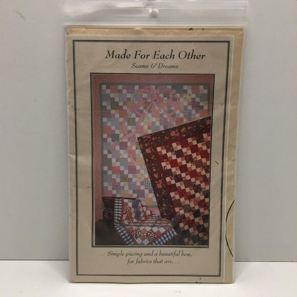 Seams And Dreams Made For Each Other SND331 Quilting Sewing Pattern Uncut 2000 - Picture 1 of 5